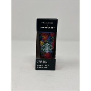 STARBUCKS 2025 BRAZILIAN BLUE FARM RIO COLD CUP KEYCHAIN-011167124